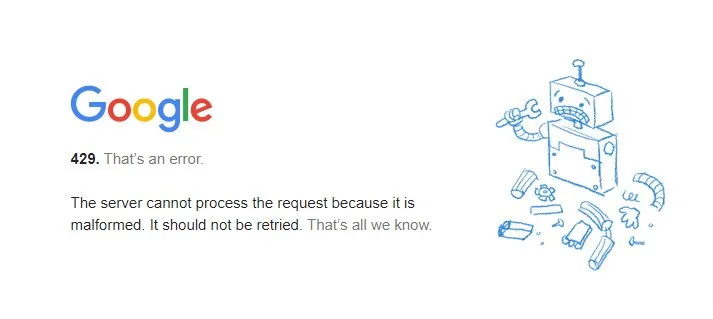 HTTP 429 Error HTTP 429 Error