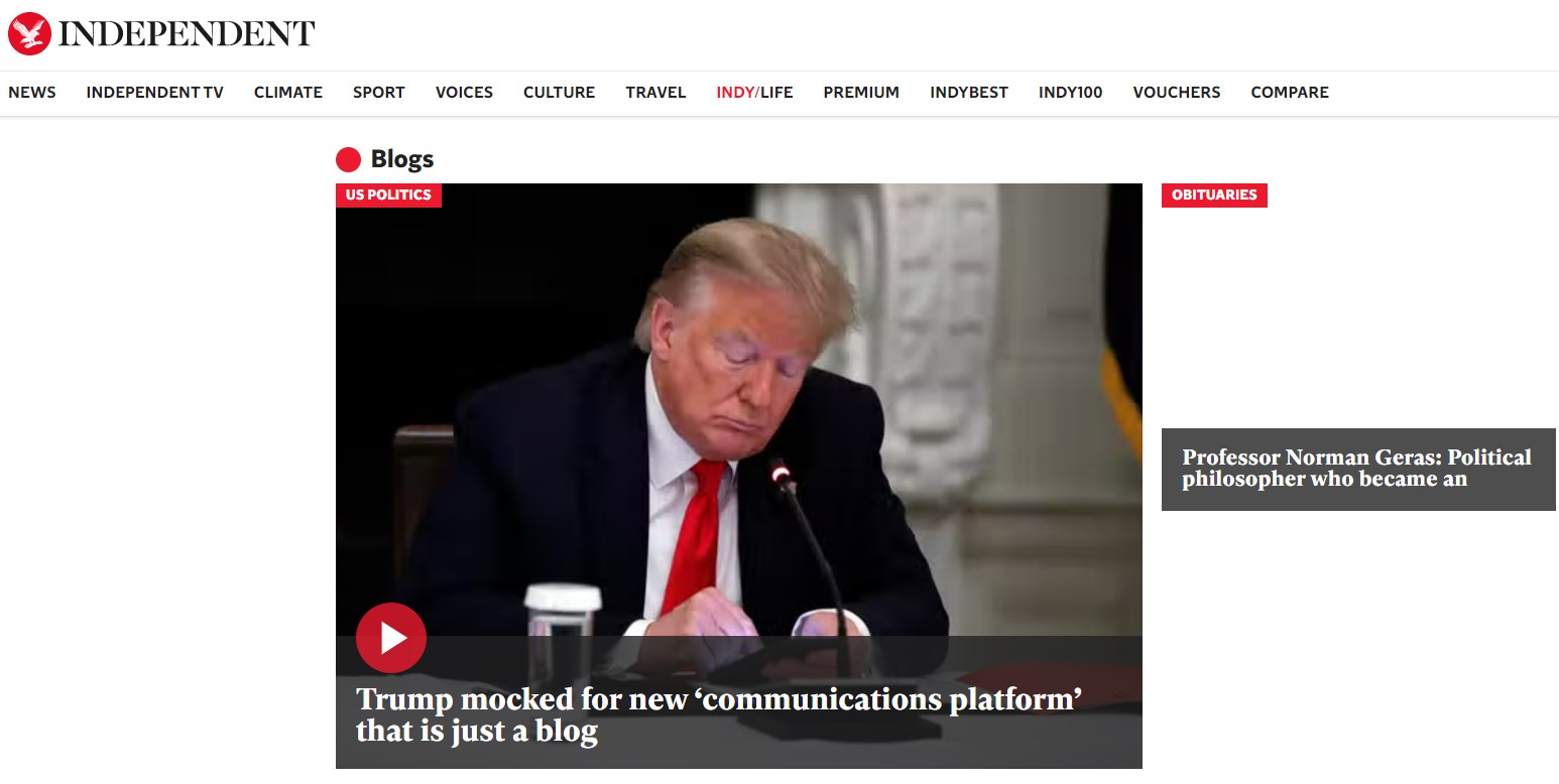 News Blog– The Independent