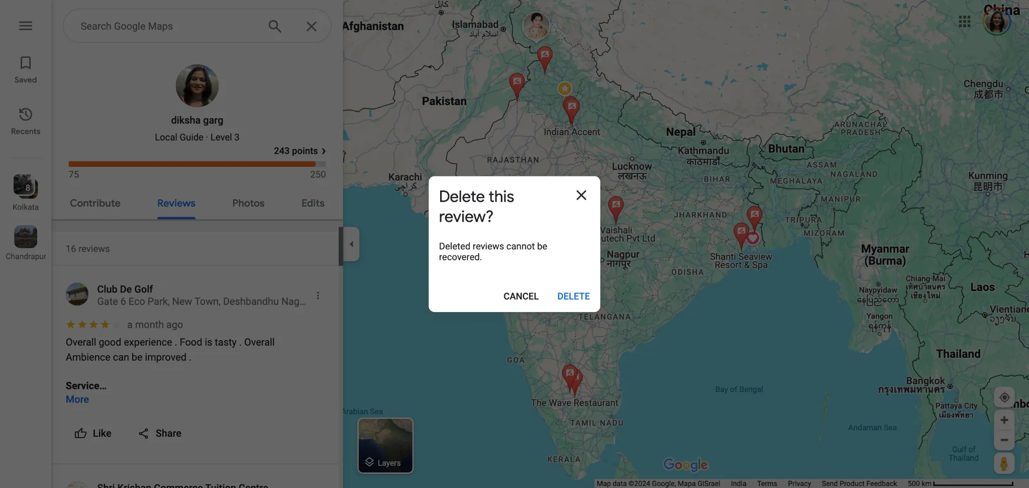 delete a Google review