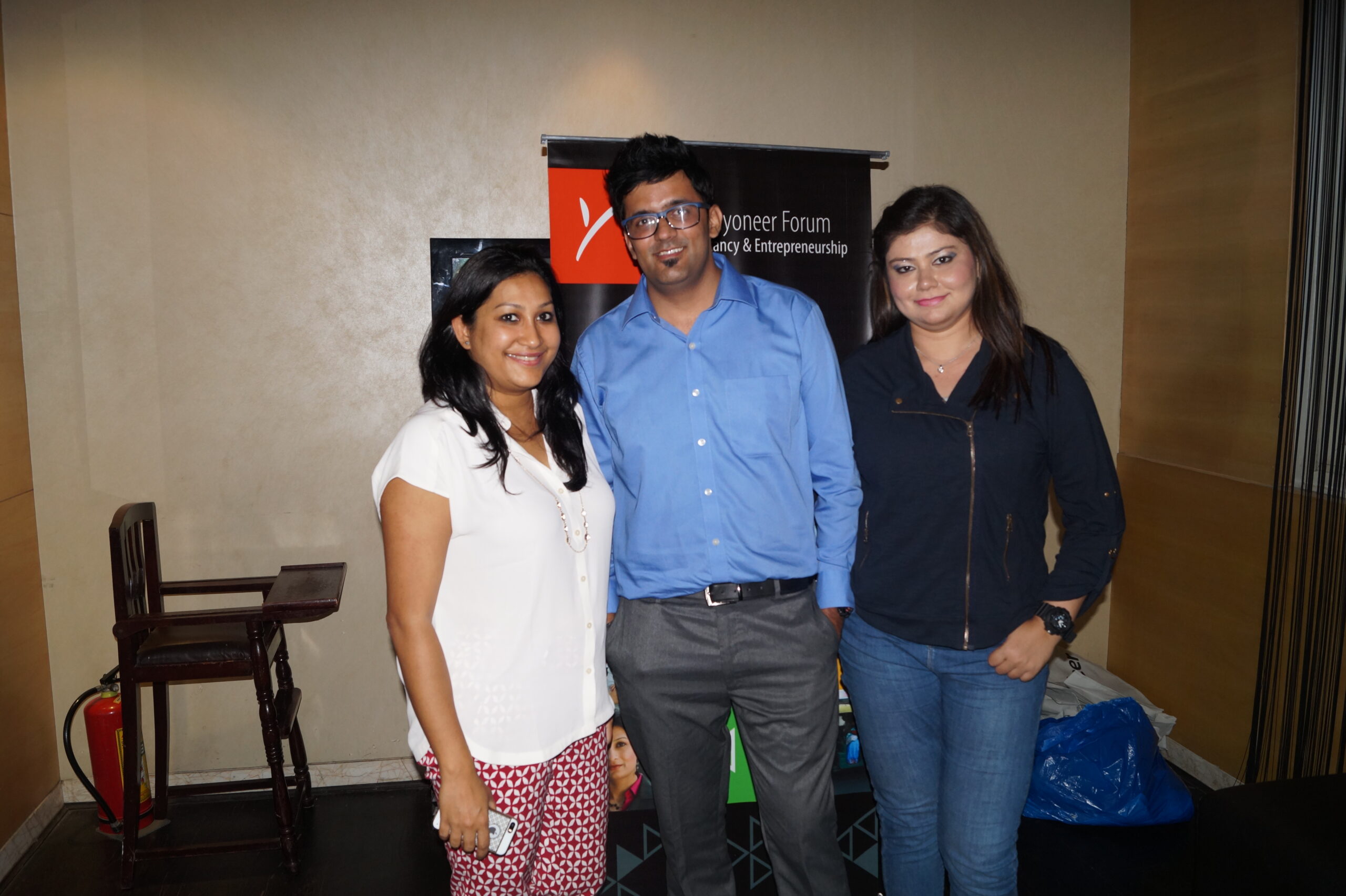 with payoneer team sanjukta and chitraparna