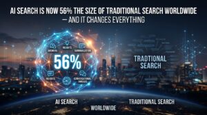 AI Search Is Now 56% the Size of Traditional Search Worldwide — And It Changes Everything